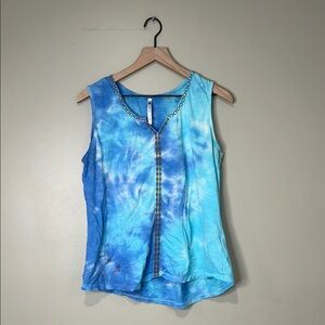 Kuhl Blue Tie-Dye Tank Top Womens Large